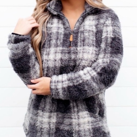 Sherpa Sweatshirt Jacket - Picture 1 of 3
